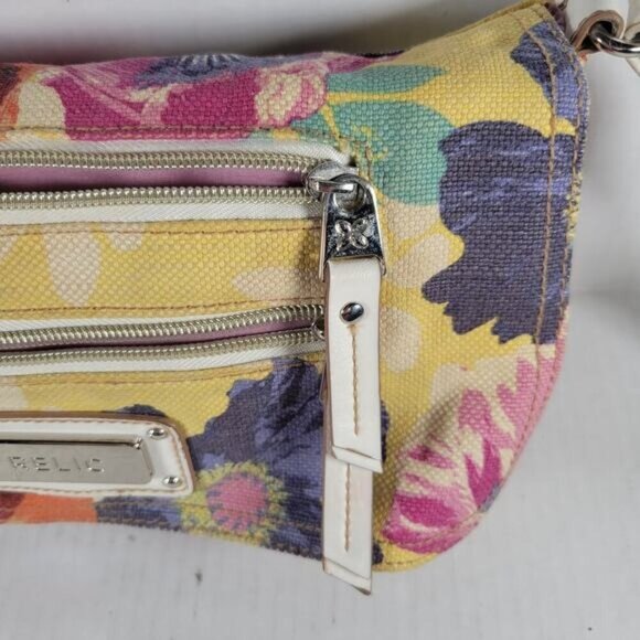 Relic Yellow Canvas Floral Compact Crossbody Bag - Picture 3 of 12
